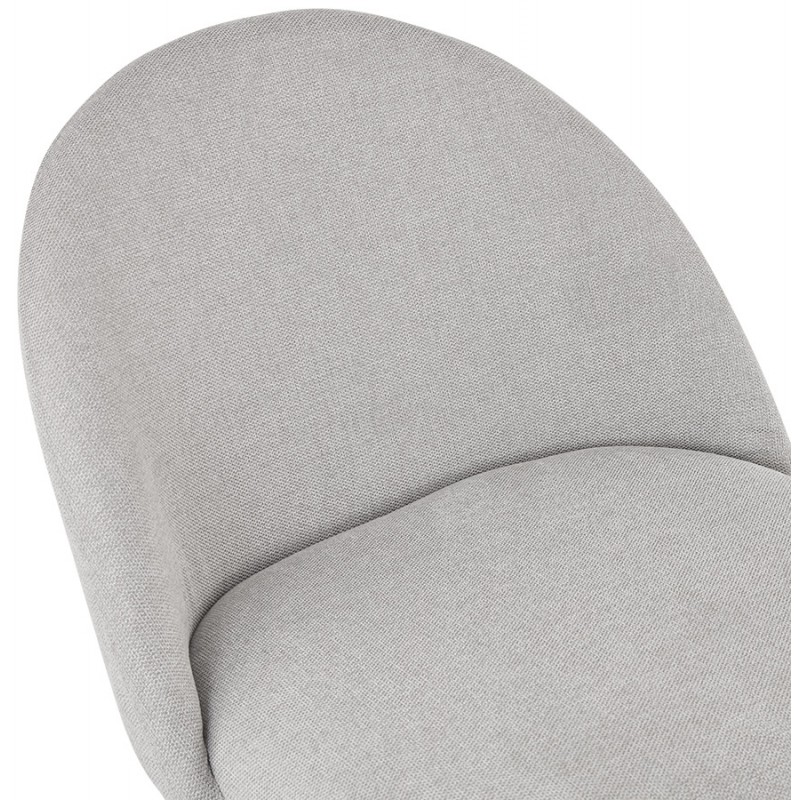 Chaise longue design in tessuto e gambe e metallo nero CALVIN (grigio) - image 62756