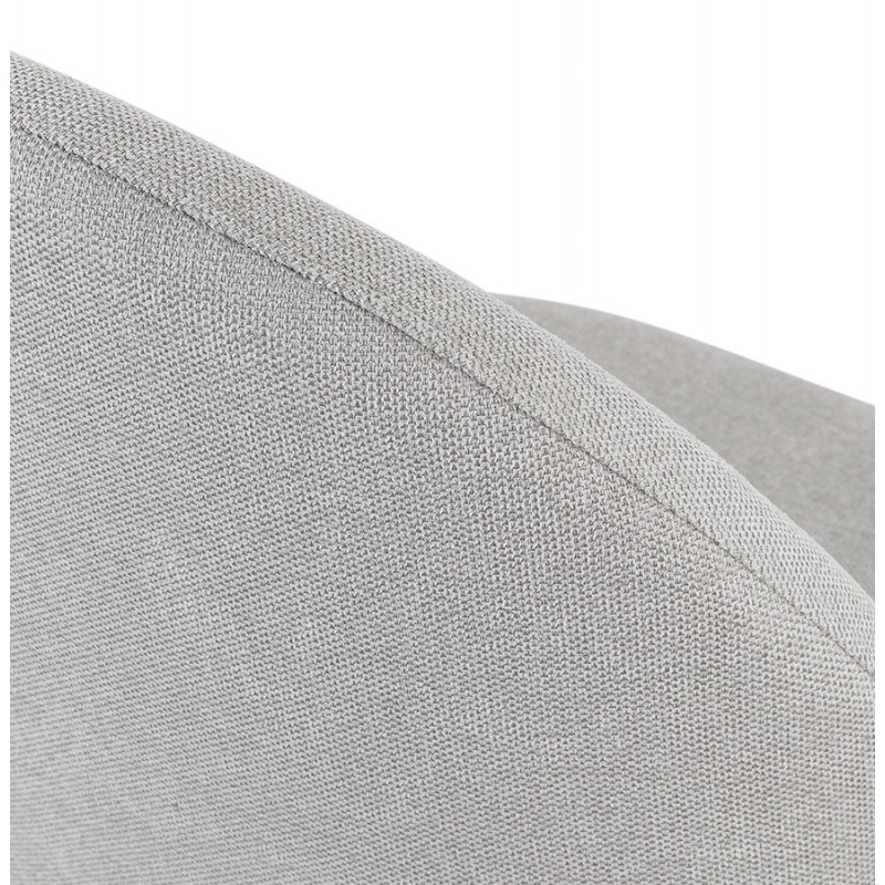 Fauteuil lounge design en tissu et pieds e métal noir CALVIN (gris) - image 62762