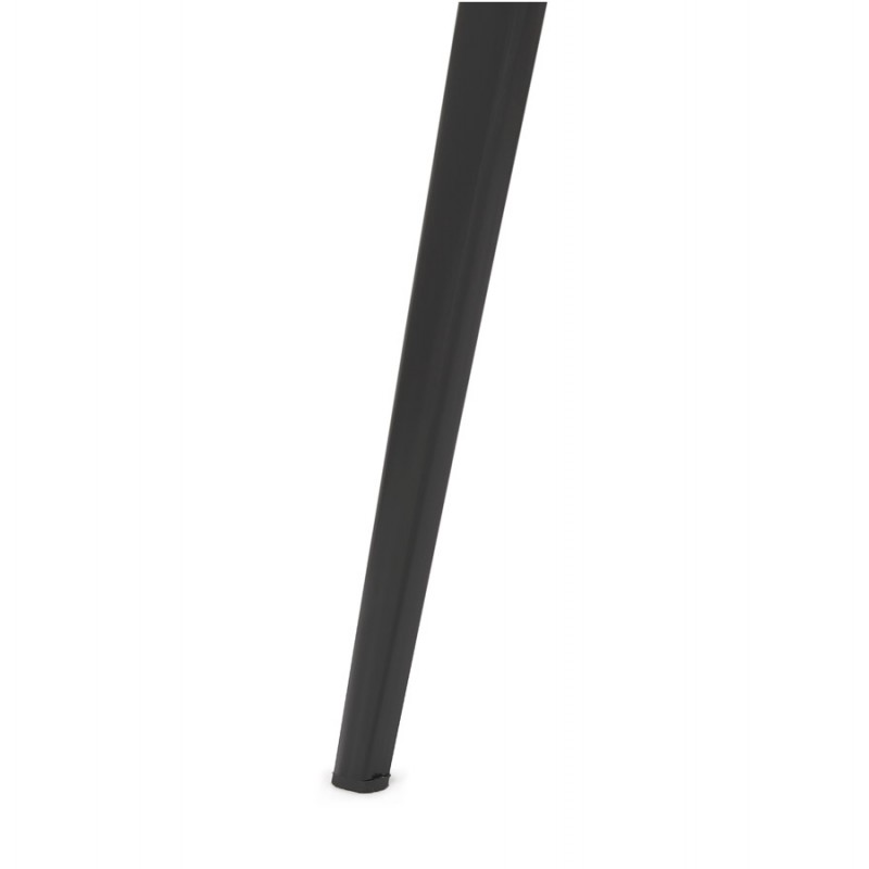 Silla con reposabrazos de microfibra de metal negro LENO (marrón) - image 62799