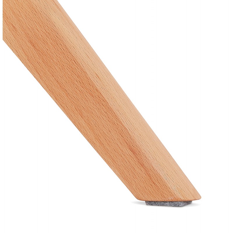 Silla con brazos de terciopelo pies madera natural MANEL (gris) - image 62887