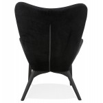 Pies de terciopelo sillón madera negra EMRYS (negro)