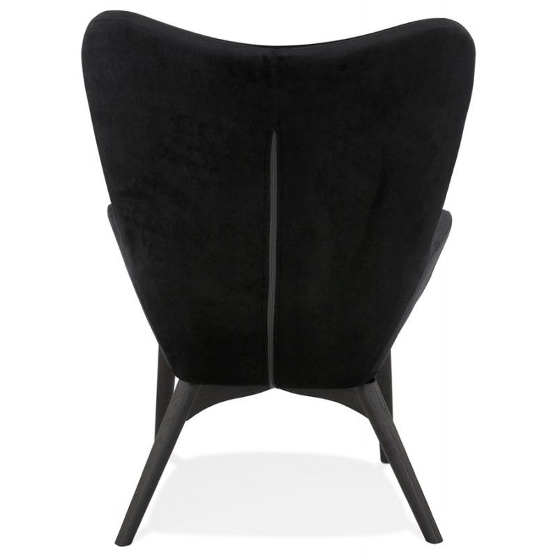 Pies de terciopelo sillón madera negra EMRYS (negro) - image 62973