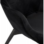 Sesselfüße aus Samt aus schwarzem Holz EMRYS (schwarz)