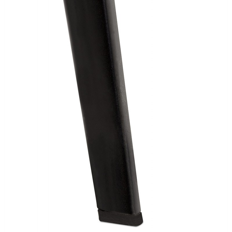 Silla con reposabrazos en pies de microfibra metal negro EZIO (marrón) - image 63010