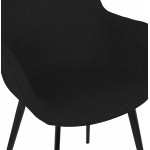 Stuhl mit Armlehnen aus schwarzem Metall Füße Metall ORIS (schwarz)