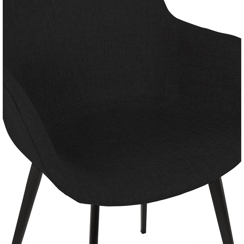 Chair with armrests in black metal feet metal ORIS (black) - image 63016