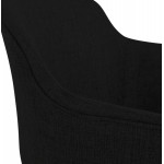 Chair with armrests in black metal feet metal ORIS (black)