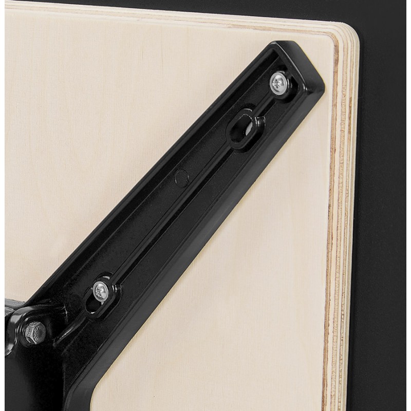 Klappbarer Stehtisch mit quadratischer Platte Indoor-Outdoor NEVIN (68x68 cm) (schwarz) - image 63077