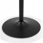 Table haute plateau rond en bois et pied en métal noir ELVAN (Ø 60 cm) (naturel)