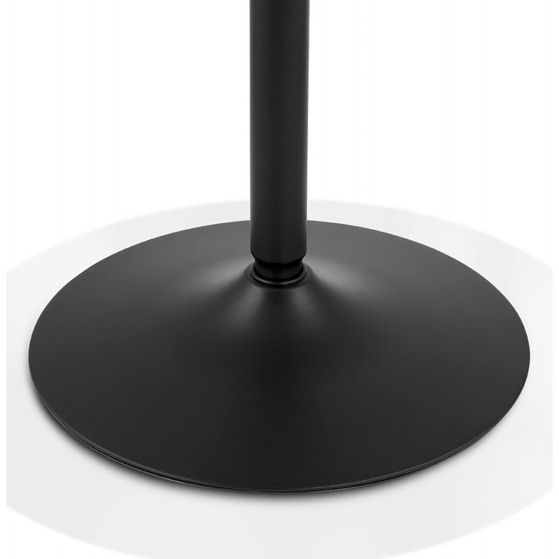 High round wooden top table and black metal leg ELVAN (Ø 60 cm) (natural) - image 63098