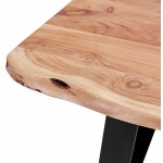 High table in solid acacia wood (90x160 cm) LANA (natural)