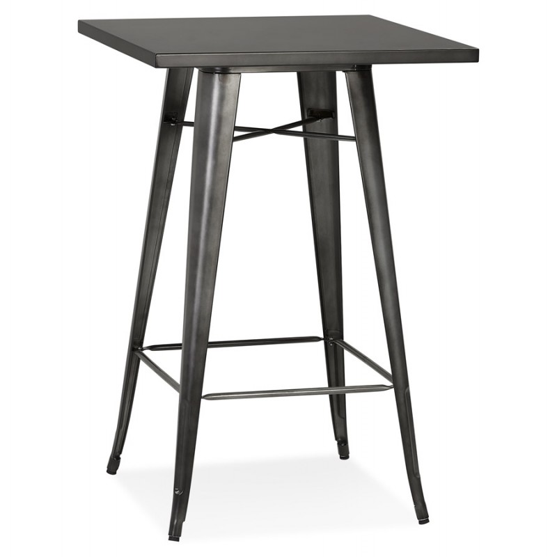 Table haute en métal plateau carré et pied en métal (70x70 cm) DARIUS (gris foncé) - image 63166
