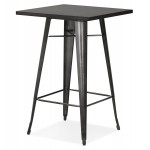 High metal table square top and metal foot (70x70 cm) DARIUS (dark grey)
