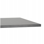 Hoher Holztisch mit rechteckiger Platte und schwarzem Gusseisenfuß (160x80 cm) ARISTIDE (schwarz)