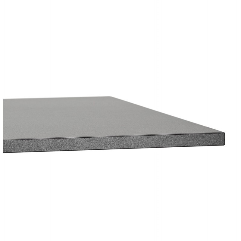 Hoher Holztisch mit rechteckiger Platte und schwarzem Gusseisenfuß (160x80 cm) ARISTIDE (schwarz) - image 63185