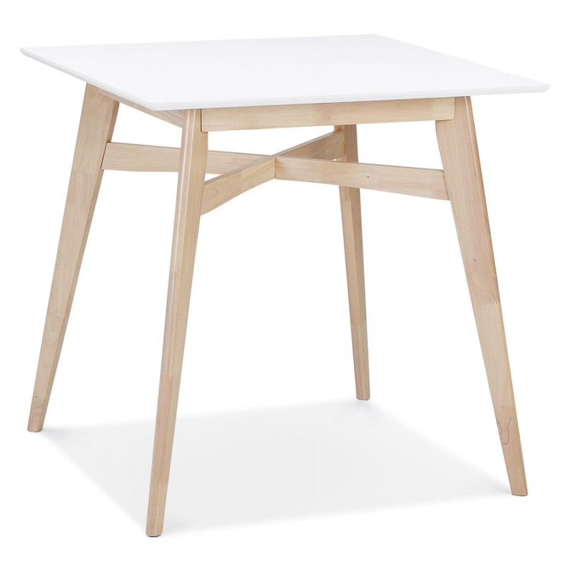 Tavolo alto in legno e piano quadrato (90x90 cm) NIMROD (bianco) - image 63190