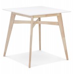 Tavolo alto in legno e piano quadrato (90x90 cm) NIMROD (bianco)