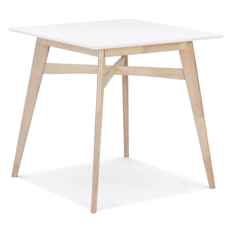 Tavolo alto in legno e piano quadrato (90x90 cm) NIMROD (bianco) - image 63192