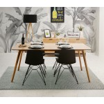 Scandinavian-style wooden design dining table or desk (180x90 cm) ZUMBA (natural)
