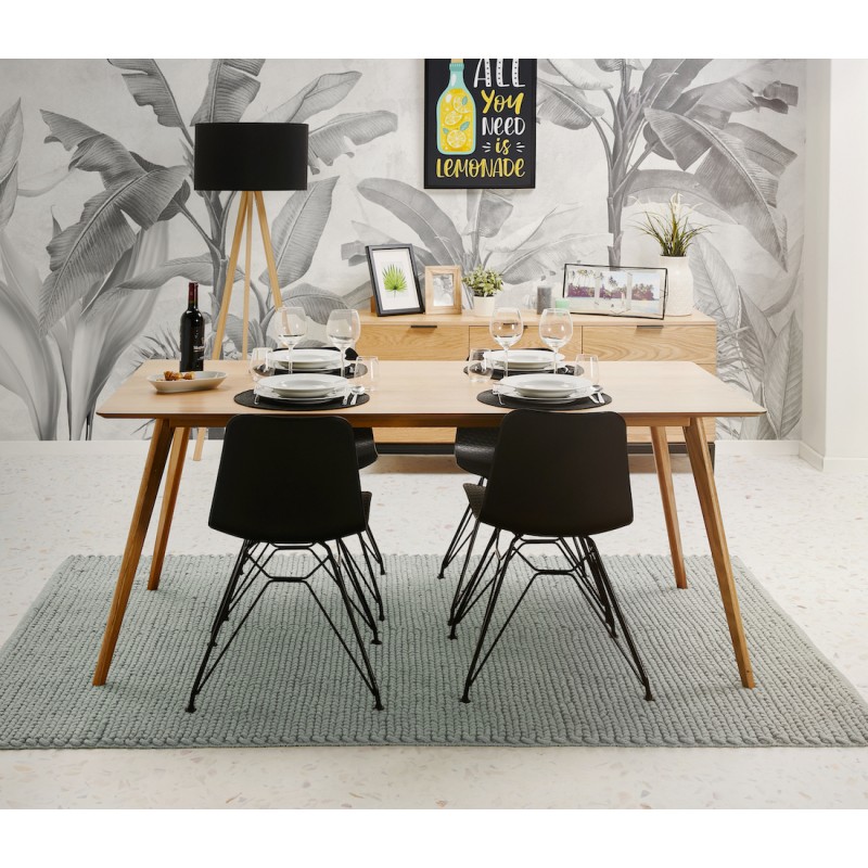 Scandinavian-style wooden design dining table or desk (180x90 cm) ZUMBA (natural) - image 63215