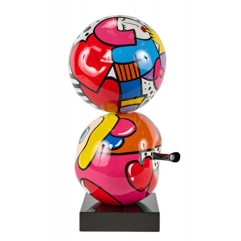Decorative resin statue DUO POMMES (H48 cm) (multicolored) - image 63248