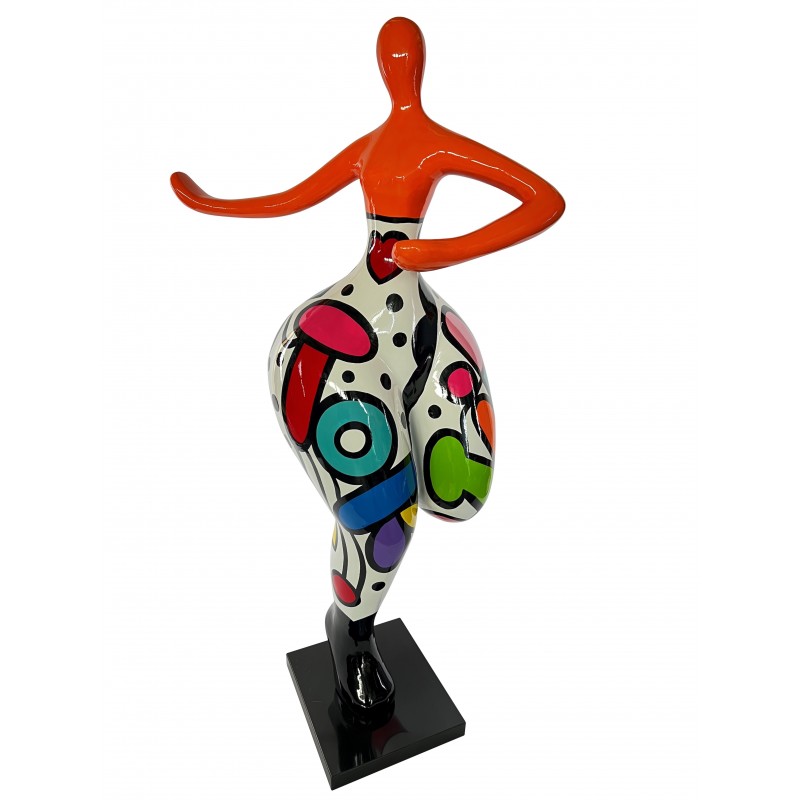 Statue décorative design FEMME DANSEUSE en résine (H140 x L60 cm) (multicolore) - image 63347